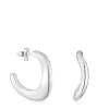 Brincos de argola oval em prata Galia Basics