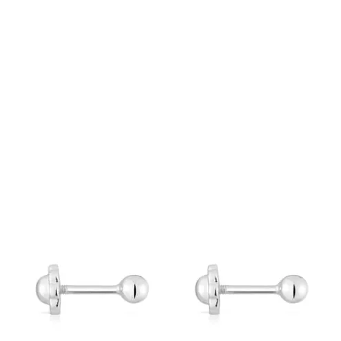 Brincos em ouro branco 3 mm Basics