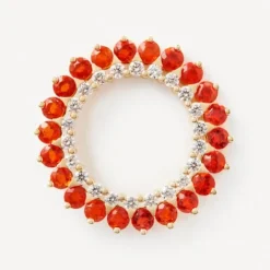 Brincos em ouro com diamantes e opalas de fogo TOUS ATELIER