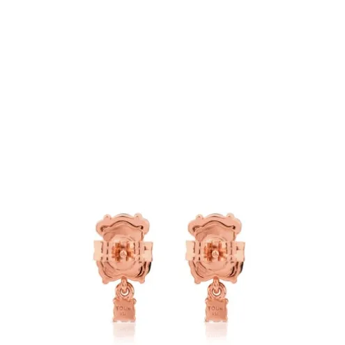 Brincos Erma em Prata Vermeil rosa