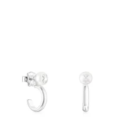 Brincos Icon Pearl em Prata e Pérola