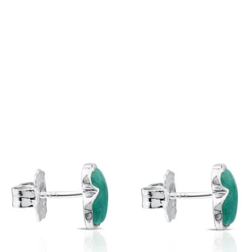 Brincos New Color em Prata com Amazonite