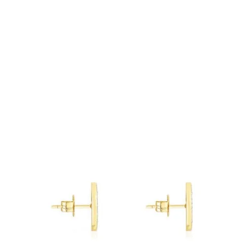 Brincos Oursin em ouro com diamantes de 0,19 ct