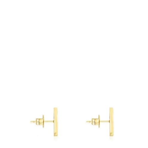 Brincos Oursin em ouro com diamantes de 0,02 ct