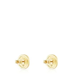 Brincos Oursin em ouro com diamantes de 0,02 ct