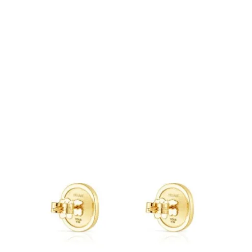 Brincos Oursin em ouro com diamantes de 0,02 ct