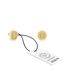 Brincos Oursin em ouro com diamantes de 0,02 ct