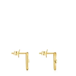 Brincos pequenos em ouro 12 mm Hold Oval