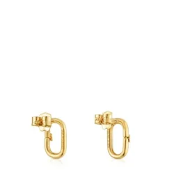Brincos pequenos em ouro 12 mm Hold Oval
