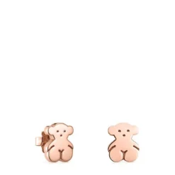 Brincos Sweet Dolls urso em Prata vermeil rosa