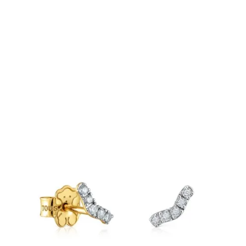 Brincos tira em ouro e diamantes 0,08 ct Les Classiques
