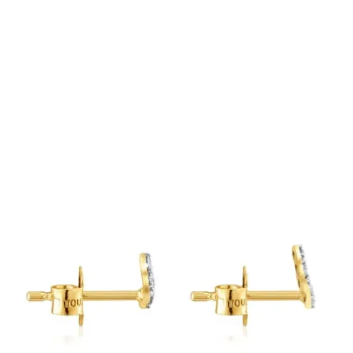 Brincos tira em ouro e diamantes 0,08 ct Les Classiques