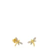 Brincos TOUS Bear em ouro com diamantes.