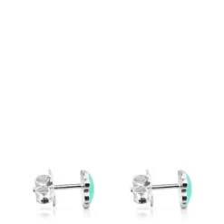 Brincos TOUS Color em Prata com Amazonite