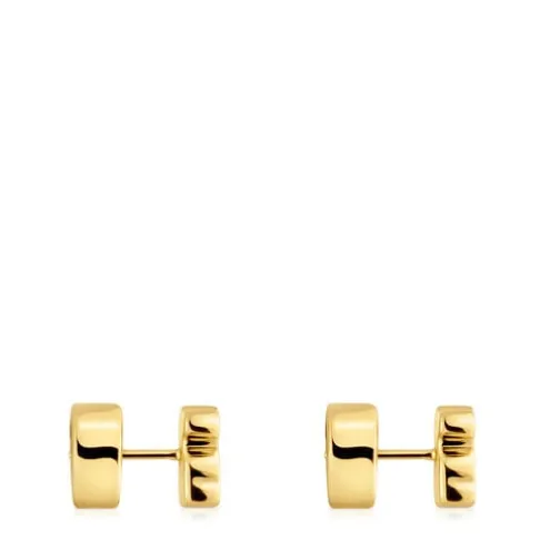 Brincos urso banhados a ouro de 18 K sobre prata e diamantes TOUS 1950