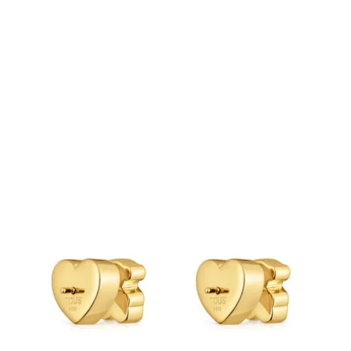 Brincos urso banhados a ouro de 18 K sobre prata e diamantes TOUS 1950