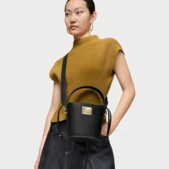 Bucket bag pequena preta TOUS Lucia