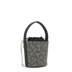 Bucket bag pequena preta Kaos Icon