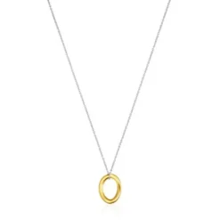 Colar com argola TOUS Hav em prata vermeil bicolor