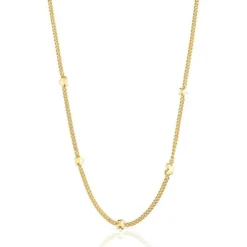 Colar curto banhado a ouro de 18 K sobre prata com motivos Bold Motif