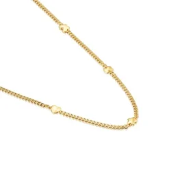 Colar curto banhado a ouro de 18 K sobre prata com motivos Bold Motif
