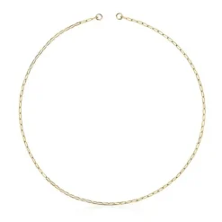 Colar curto banhado a ouro 18 K sobre prata Hold Oval
