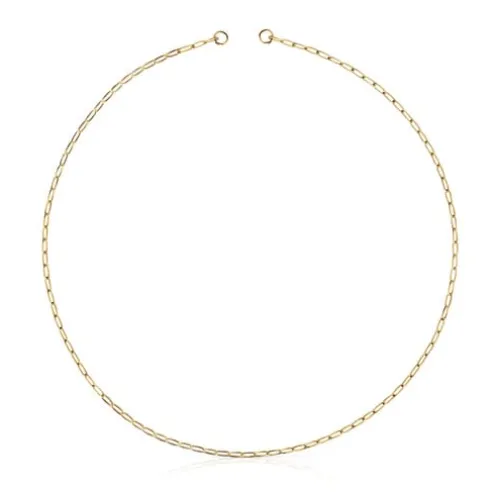Colar curto banhado a ouro 18 K sobre prata Hold Oval
