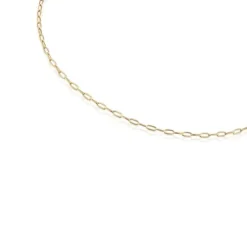 Colar curto banhado a ouro 18 K sobre prata Hold Oval