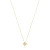 Colar curto cruz em ouro e diamantes Basics