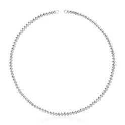 Colar curto em prata com motivos de bola 51,5 cm Hold Oval