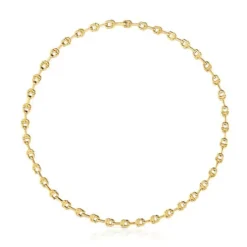 Colar curto logo banhado a ouro de 18 K sobre prata TOUS MANIFESTO