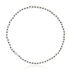 Colar em nylon preto com pérolas cultivadas de 50 cm TOUS MANIFESTO