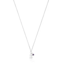 Colar em prata e ametista urso Bold Motif