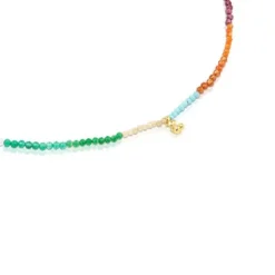 Colar em prata vermeil e pedras preciosas Bold Bear
