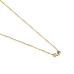 Colar Glory em Prata Vermeil com Amazonite e Ametista