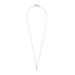 Colar Les Classiques cruz em Ouro branco com Diamantes