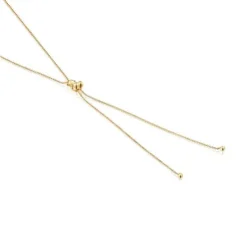 Colar médio banhado a ouro 18 K sobre prata e motivo de urso Bold Bear