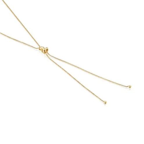Colar médio banhado a ouro 18 K sobre prata e motivo de urso Bold Bear