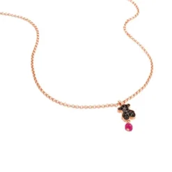 Colar Motif em Prata Vermeil rosa