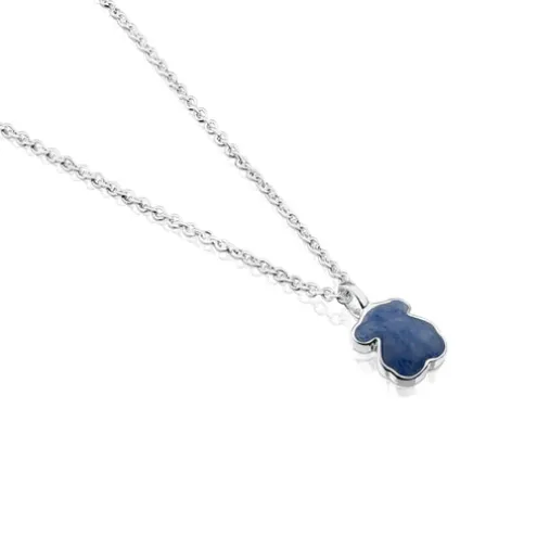 Colar New Color em Prata com Quartzo com Dumortierite