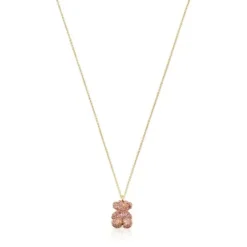 Colar urso Bold Bear em safiras e ouro