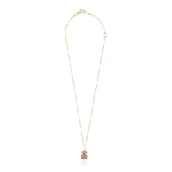 Colar urso Bold Bear em safiras e ouro