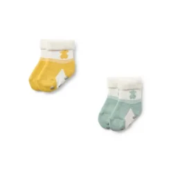 Conjunto de 2 pares de peúgas de bebé SSocks cor única