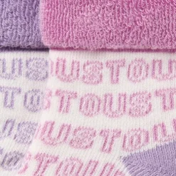 Conjunto de 2 pares de peúgas de bebé SSocks cor-de-rosa