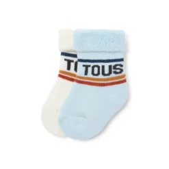 Conjunto de 2 pares de peúgas de bebé SSocks azul