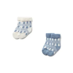 Conjunto de 2 pares de peúgas de bebé SSocks azul