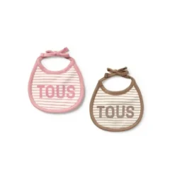 Conjunto de babetes de bebé Classic cor-de-rosa