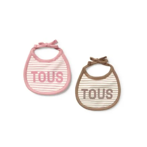 Conjunto de babetes de bebé Classic cor-de-rosa