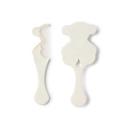 Conjunto de escova e pente Beauty branco