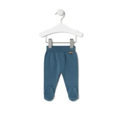 Conjunto de malha de bebé Tricot às riscas azul